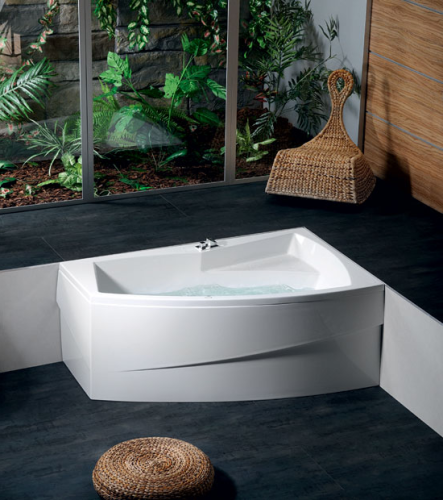 Wanna akrylowa asymetryczna 170x100 cm (prawa) EVIA 22611 Polysan aranżacja