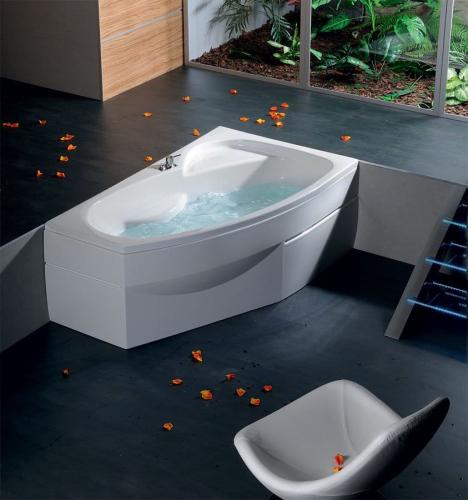 Wanna akrylowa asymetryczna 160x95 cm (prawa) MAMBA 28111 Polysan wizualizacja