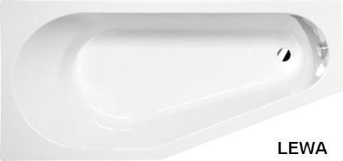 Wanna akrylowa asymetryczna 170x80 cm (lewa) TIGRA 90111Polysan
