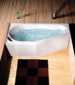 Wanna akrylowa asymetryczna 170x80 cm (lewa) TIGRA 90111Polysan aranżacja