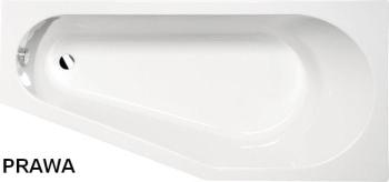 Wanna akrylowa asymetryczna 170x80 cm (prawa) TIGRA 90611 Polysan