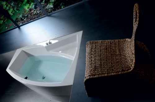 Wanna akrylowa asymetryczna 160x100 cm (prawa) EVIA 12611 Polysan wizualizacja