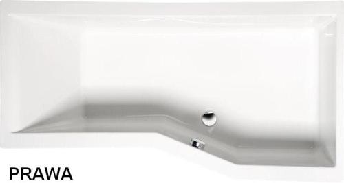 Wanna akrylowa asymetryczna 160x85 cm (prawa) VERSYS 15611 Polysan