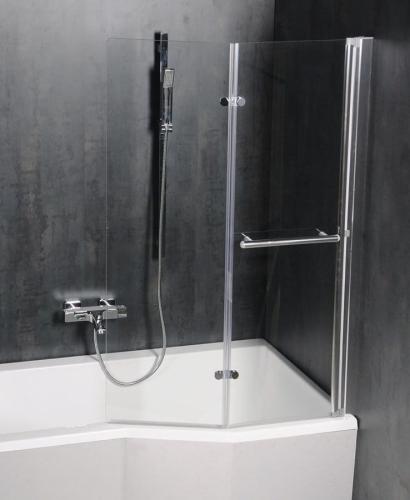 Wanna akrylowa asymetryczna 160x85 cm (prawa) VERSYS 15611 Polysan  z parawanem