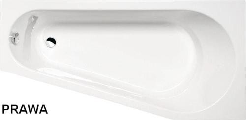 Wanna akrylowa asymetryczna 160 x 80 cm (prawa) PROJEKTA 21111 Polysan