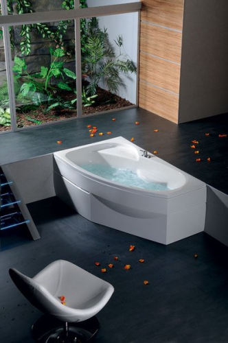 Wanna akrylowa asymetryczna 160 x 95 cm (lewa) MAMBA 27111 Polysan wizualizacja