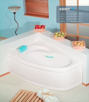 Wanna akrylowa asymetryczna 180 x 100 cm (lewa) NAOS 46111 Polysan aranżacja