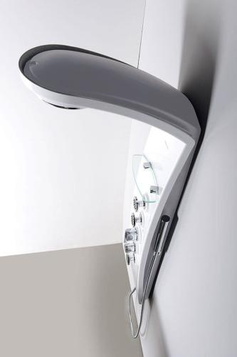 Panel prysznicowy z termostatem 130x25 cm LUK 80312 Polysan od góry