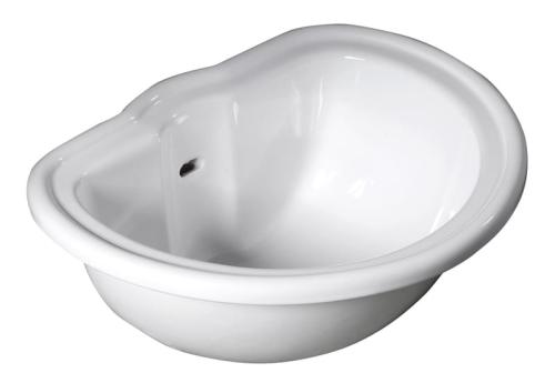 Umywalka ceramiczna wpuszczana w blat 50 x 41 cm biały RETRO 103101 Kerasan