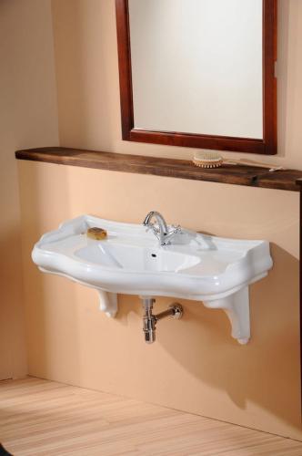 Bateria umywalkowa stojąca chrom połysk ANTEA 3271 Reitano z umywalką