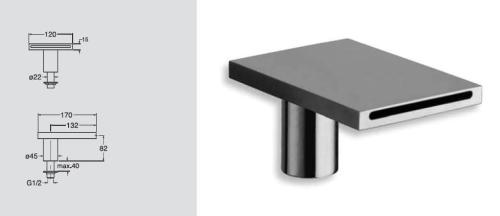 Wylewka nawannowa 130 mm BD31451 Sapho rysunek