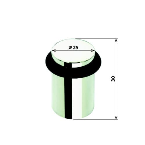 Odbojnik drzwiowy podłogowy, chromowany, połysk 101218012 Bemeta wymiary