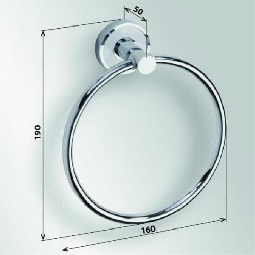 Wieszak kółko TREND-I 104104068 Bemeta wymiary