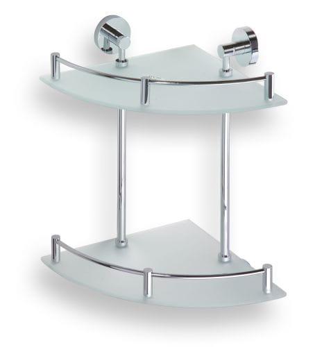 Półka szklana narożna podwójna 25 x 25 cm OMEGA 104202142 Bemeta