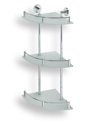 Półka szklana narożna potrójna 25 x 25 cm OMEGA 104202152 Bemeta