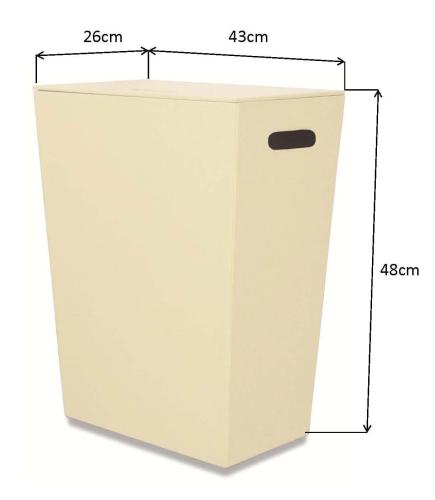 Kosz na pranie 43x26x48 cm kremowy ECO PELLE 2462CR Koh-i-noor rysunek
