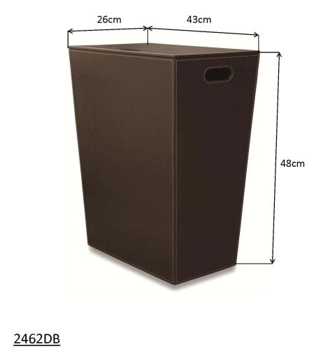 Kosz na pranie 43x26x48 cm brązowy ECO PELLE 2462DB Koh-i-noor rysunek