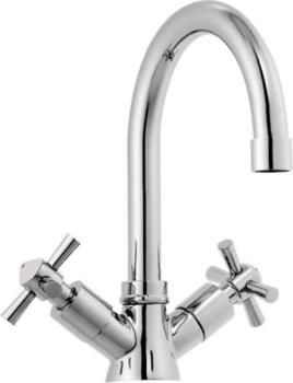 Bateria umywalkowa stojąca chrom połysk XENIA 1109-02 Aqualine