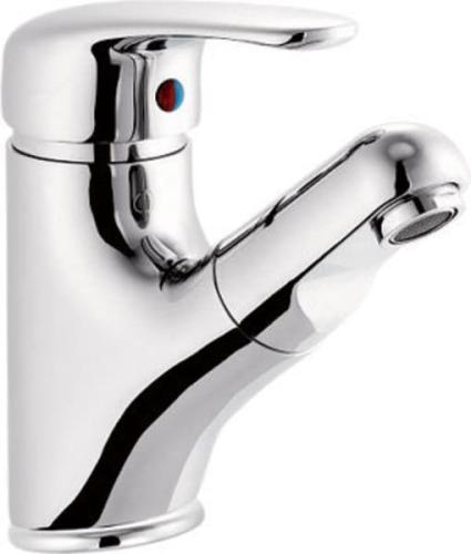 Bateria umywalkowa stojąca z wyciąganą wylewką chrom połysk KASIOPEA 1107-05 Aqualine