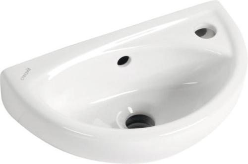 Umywalka ceramiczna mała 39 x 23 cm biały OVAL TP040 Aqualine
