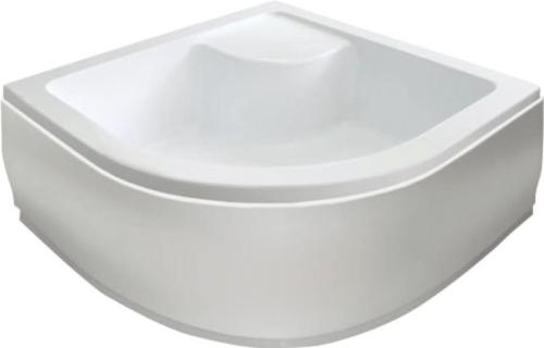 Brodzik prysznicowy półokrągły akrylowy 90 x 90 cm wysoki kompletny C93 Aqualine z boku