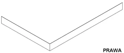 Obudowa czołowa do brodzika prysznicowego Karia i Varesa L R 90 x 80 cm 63812 Polysan prawa