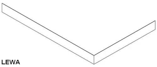 Obudowa czołowa do brodzika prysznicowego Karia i Varesa L R 90 x 80 cm 63812 Polysan lewa