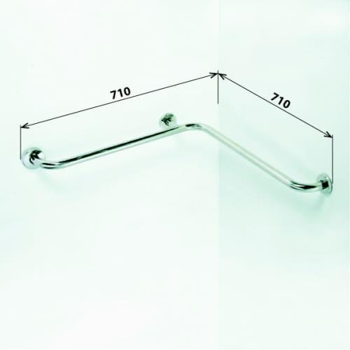 Poręcz pod prysznic stal nierdzewna szczotkowana HELP 301102032 Bemeta wymiary