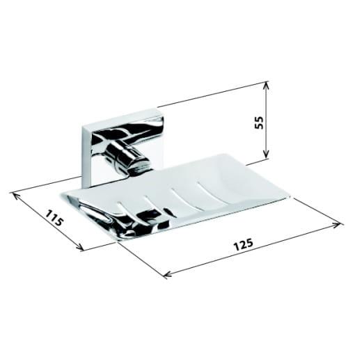 Mydelniczka prostokątna metalowa BETA 132208082 Bemeta wymiary