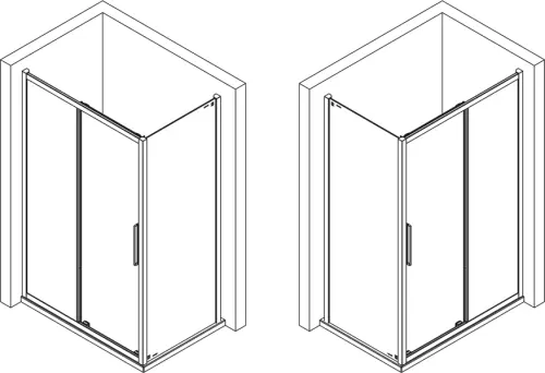 LUCIS LINE kabina prysznicowa narożna prostokątna 100x70x200 cm DL1015DL3215 Polysan rysunek