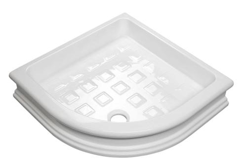 Brodzik prysznicowy półokrągły ceramiczny R55 90 x 90 cm RETRO 133901 Kerasan