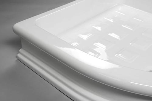 Brodzik prysznicowy półokrągły ceramiczny R55 90 x 90 cm RETRO 133901 Kerasan zbliżenie