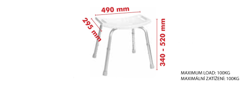 Taboret z regulowaną wysokością A00601101 Ridder wymiary
