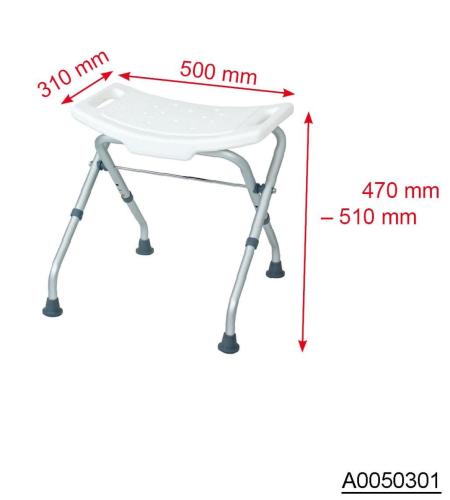 Taboret składany A0050301 Ridder wymiary