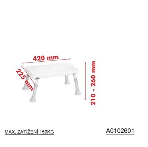 Taboret niski z regulowaną wysokością A0102601 Ridder wymiary