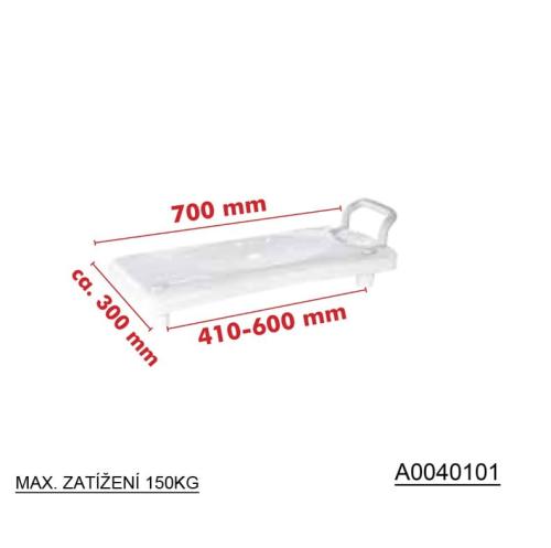 Siedzisko do wanny z uchwytem A0040101 Ridder wymiary