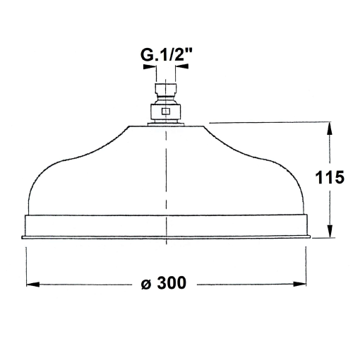 Deszczownia okrągła retro brąz o średnicy 30 cm SOF3006 Sapho rysunek
