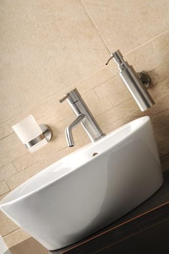 Bateria umywalkowa stojąca stal nierdzewna MINIMAL MI002 Sapho wizualizacja