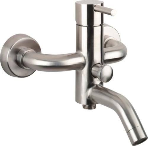 Bateria wannowa ścienna stal nierdzewna MINIMAL MI010 Sapho