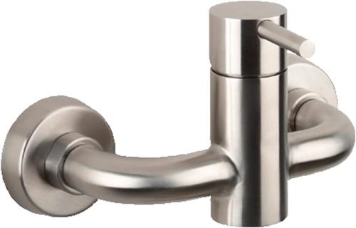 Bateria natryskowa ścienna stal nierdzewna/satyna MINIMAL MI011 Sapho