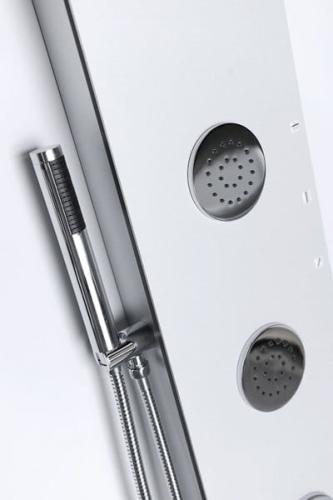 Panel prysznicowy z baterią 155x25 cm aluminium 5SIDE 80211 Polysan z bliska