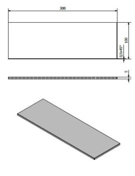 Szkło półki 30x10x0,8 cm 22479 Sapho wymiary