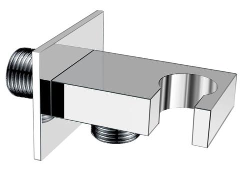 Przyłącze kątowe z uchwytem na rączkę chrom AQ591 Sapho