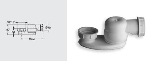 Półsyfon niski 71712 Polysan  rysunek