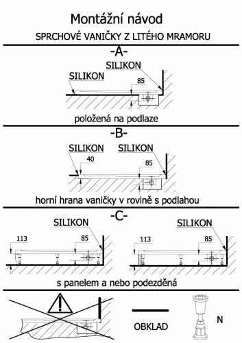 Brodzik prysznicowy prostokątny kompozytowy 120 x 100 cm KARIA 26611 Polysan montaż