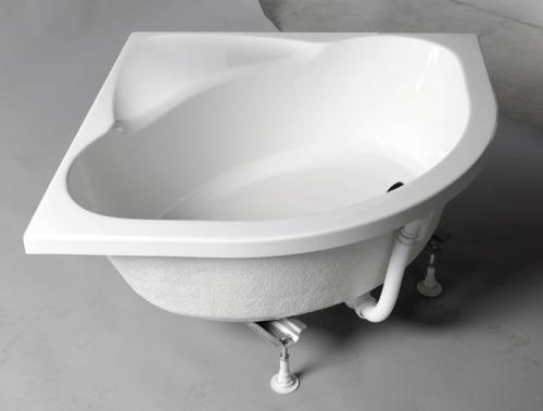 Brodzik prysznicowy półokrągły akrylowy R55 90 x 90 cm wysoki SELMA 28611 Polysan bez obudowy