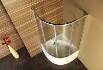 SELMA kabina prysznicowa narożna półokrągła 90x90x165 cm MD2516 Polysan  z góry