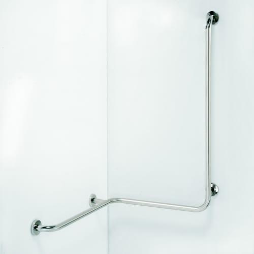 Poręcz pod prysznic z pionową podporą kolor biały HELP prawa 301122024 Bemeta