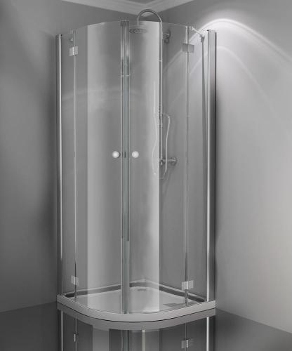 SMARTFLEX Kabina prysznicowa narożna półokrągła 90x90x195 cm szkło czyste D2290 Sanotechnik