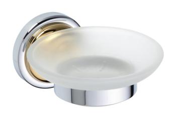 Mydelniczka szklana chrom - złoto RETRO 144208028 Bemeta